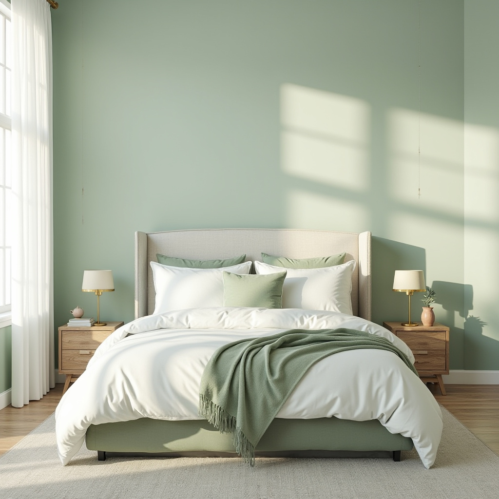 Soft Green Bedroom 1