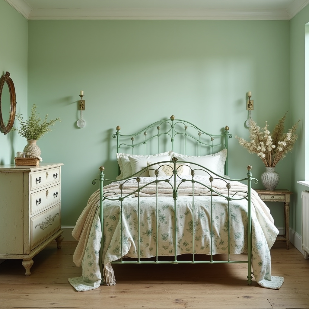 Soft Green Bedroom 33