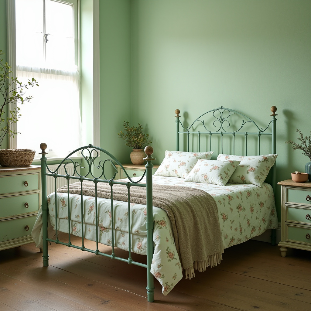 Soft Green Bedroom 34