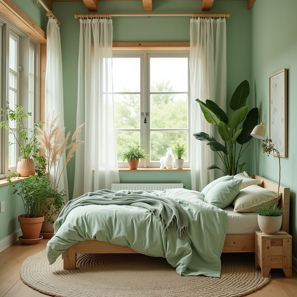 Soft Green Bedroom 35
