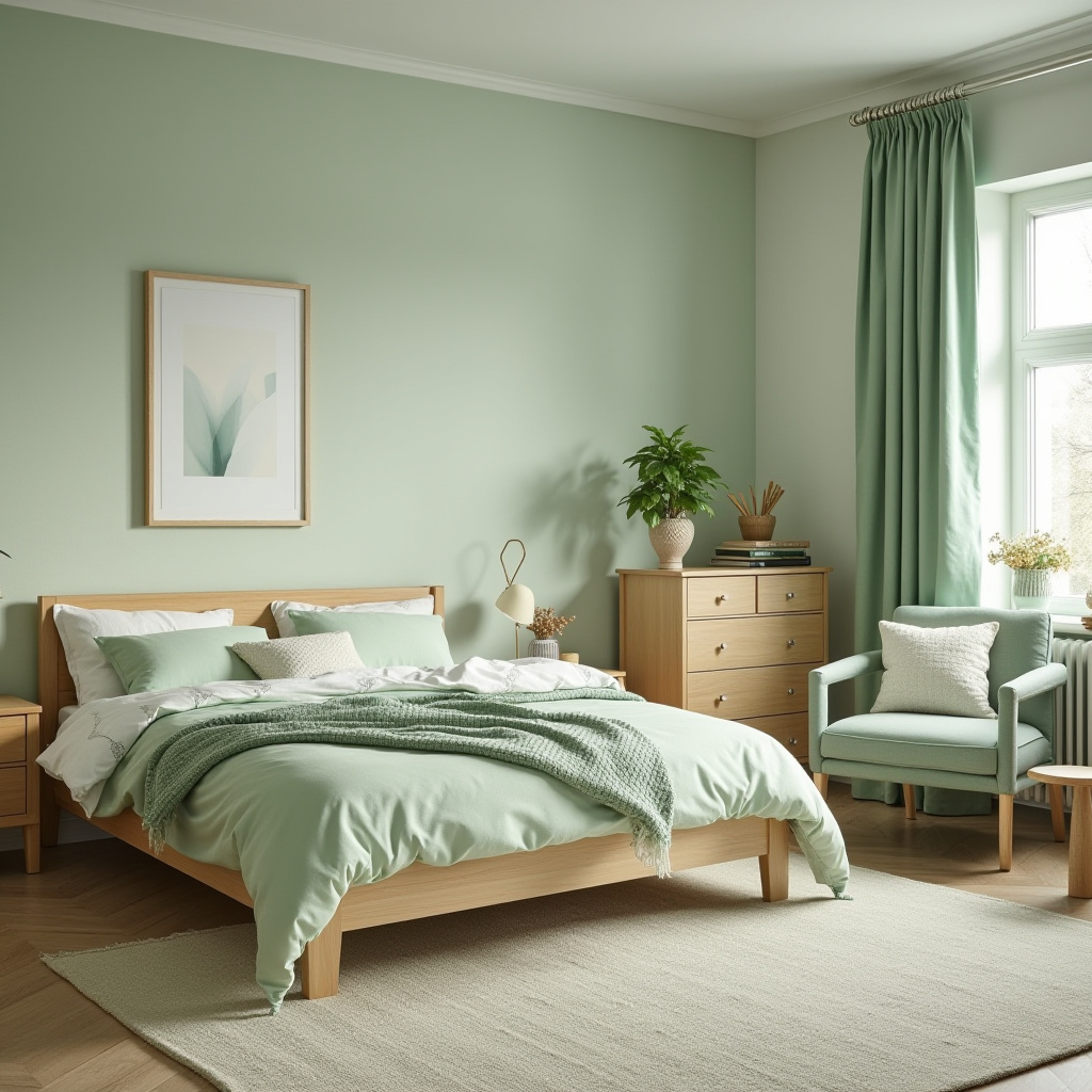 Soft Green Bedroom 9