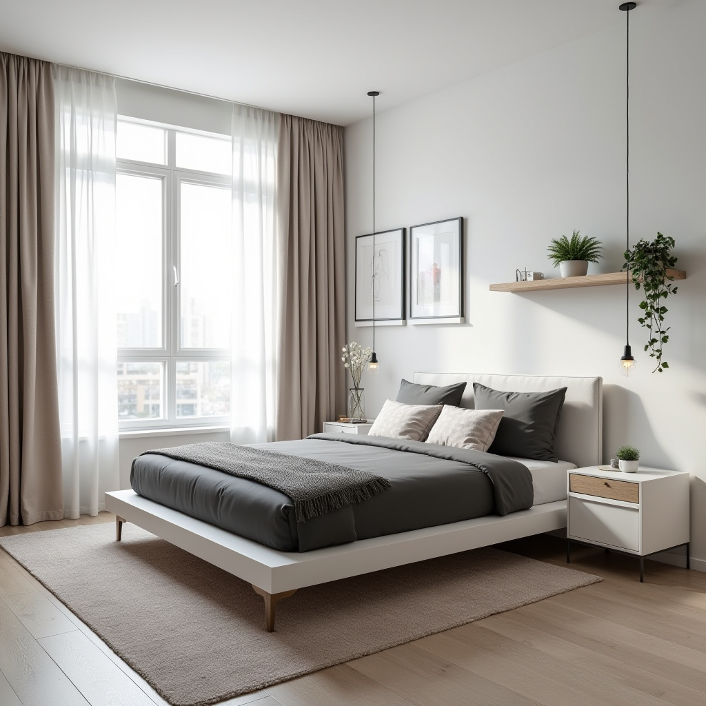 Square Bedroom Layout 3