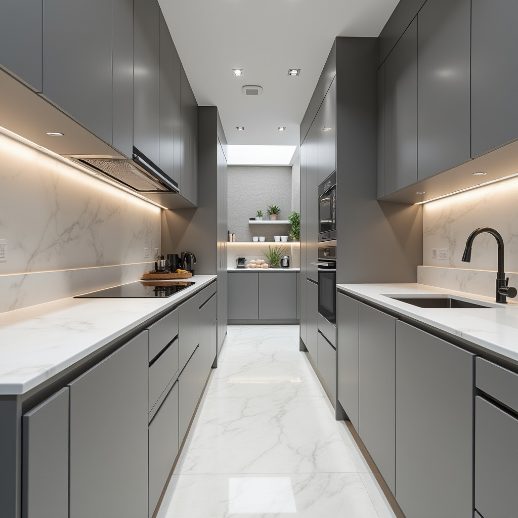 Straight Kitchen Design 10