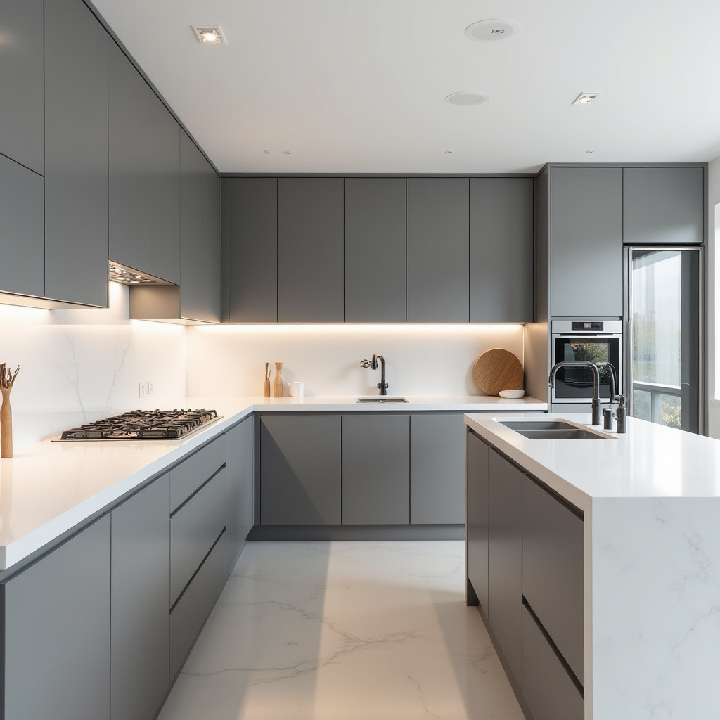 Straight Kitchen Design 9