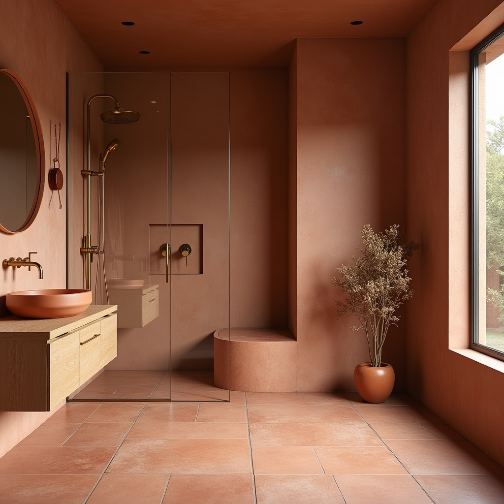Terracotta Bathroom Ideas 18