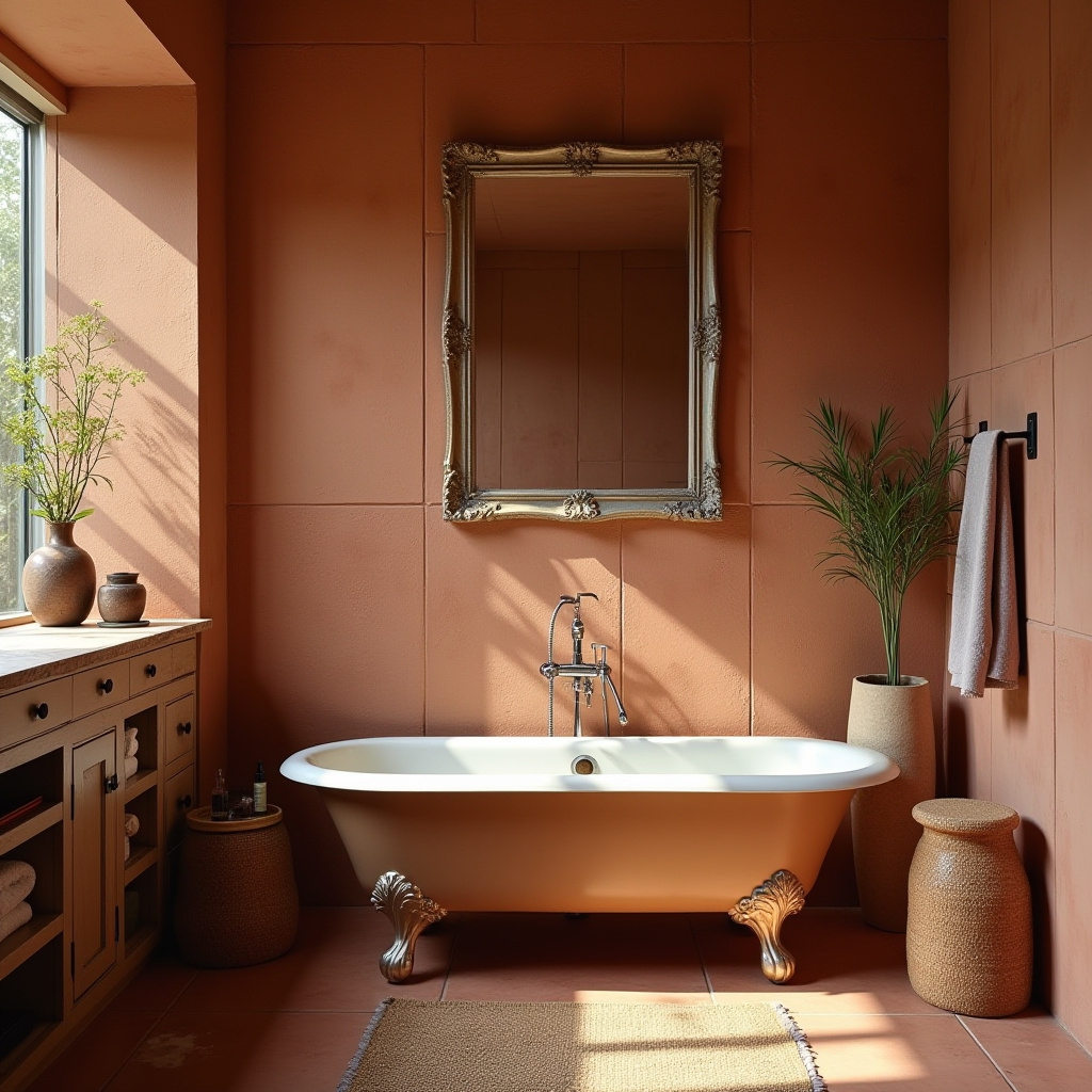 Terracotta Bathroom Ideas 24