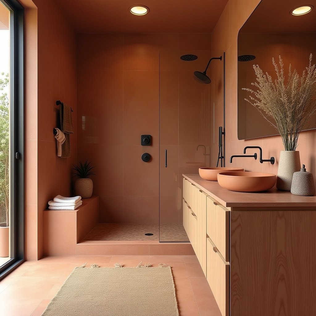 Terracotta Bathroom Ideas 25