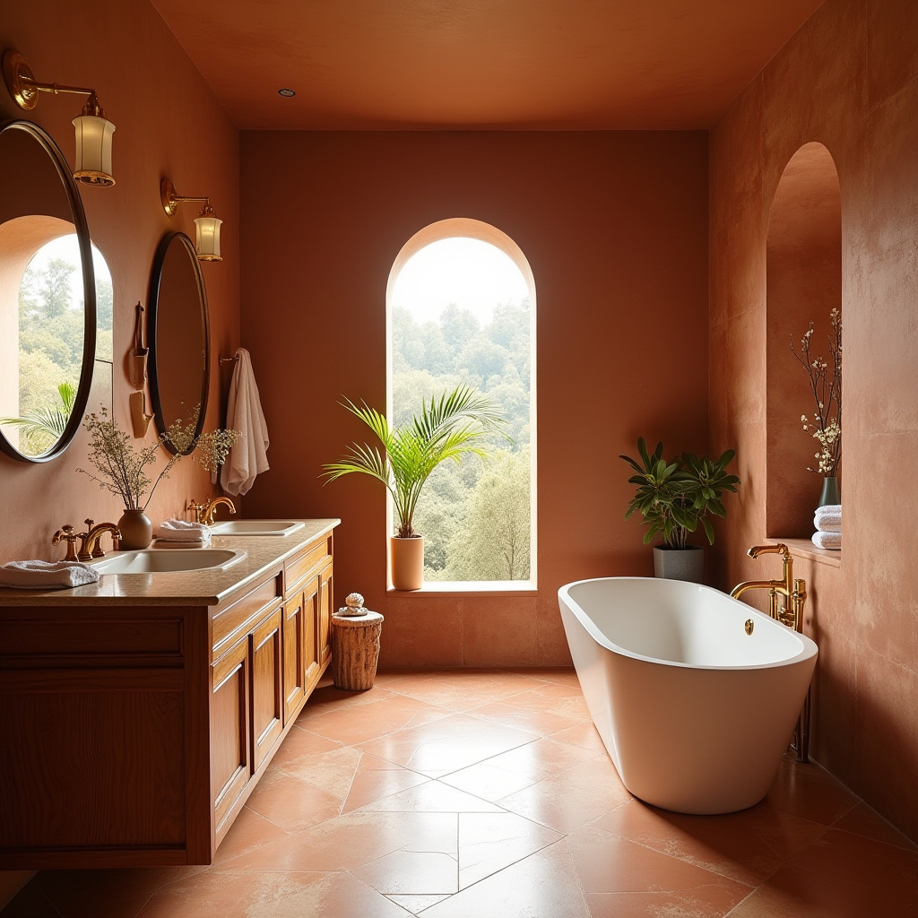 Terracotta Bathroom Ideas 33