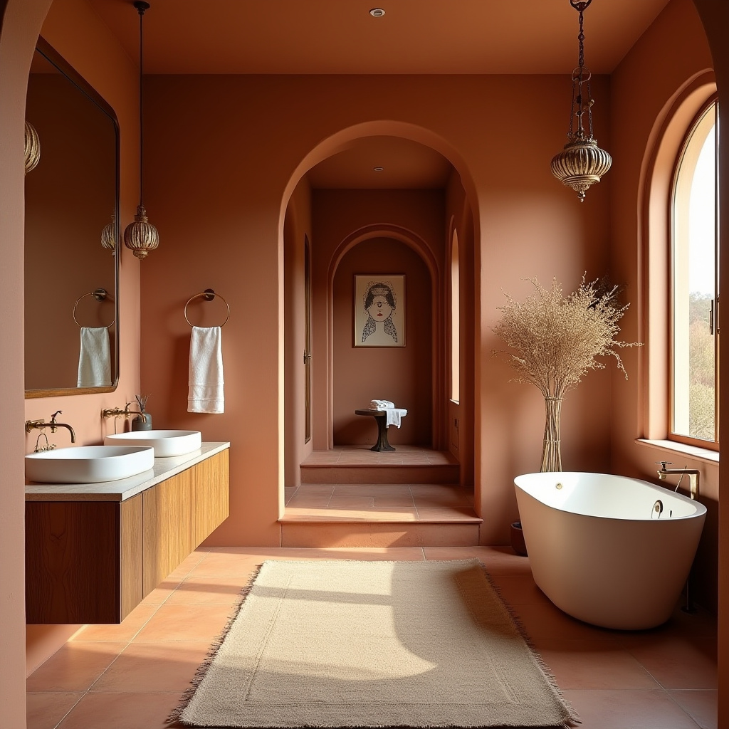 Terracotta Bathroom Ideas 34