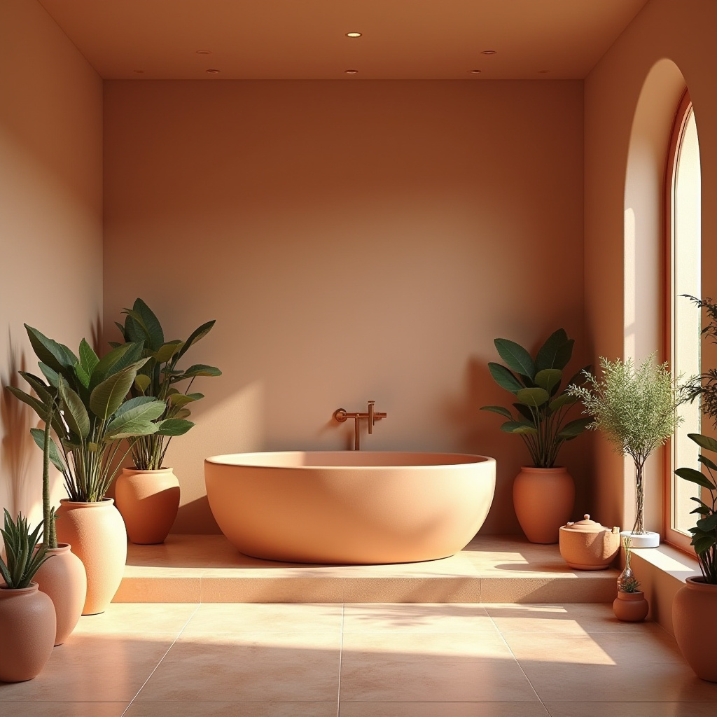 Terracotta Bathroom Ideas 37