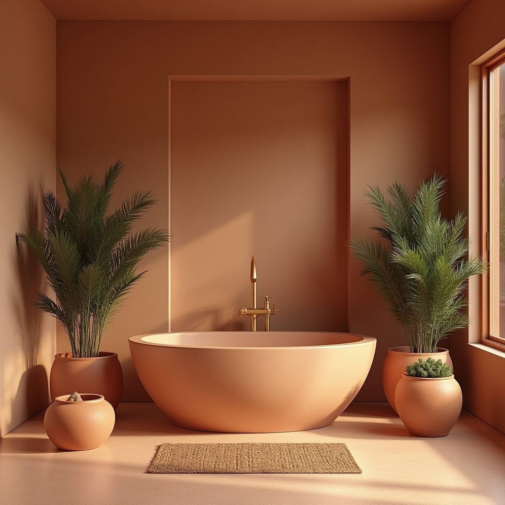 Terracotta Bathroom Ideas 38