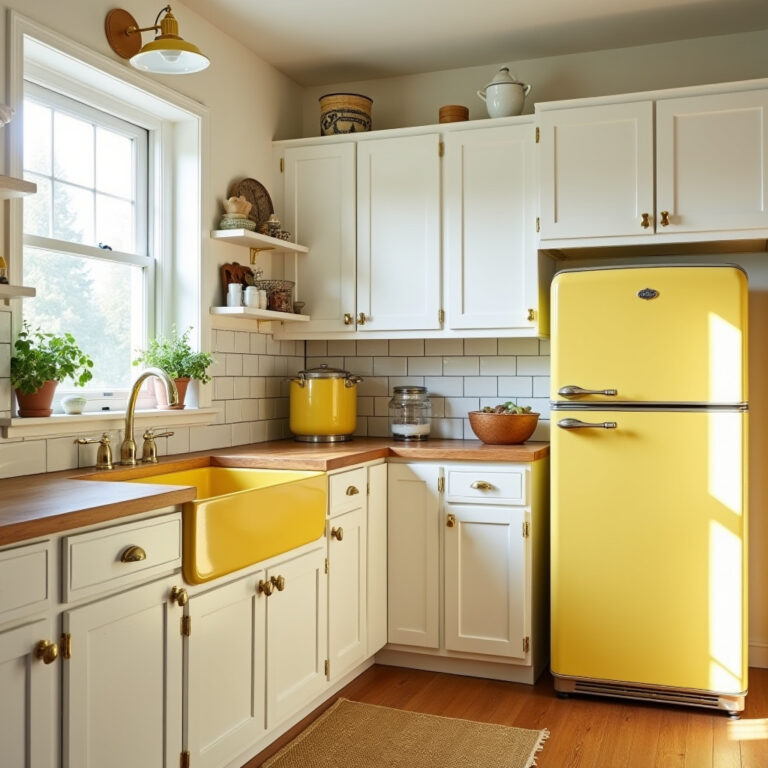 Vintage Yellow Kitchen 1