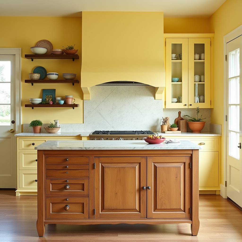 Vintage Yellow Kitchen 10