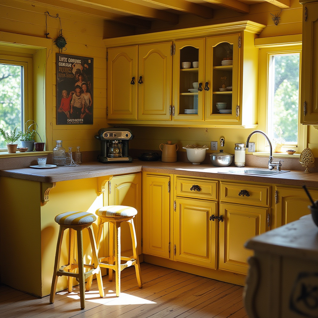 Vintage Yellow Kitchen 13