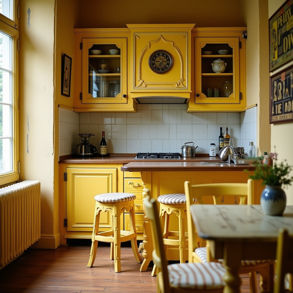 Vintage Yellow Kitchen 14