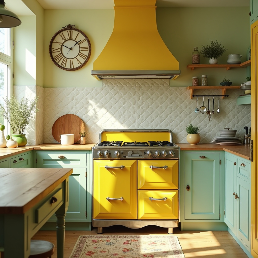 Vintage Yellow Kitchen 15