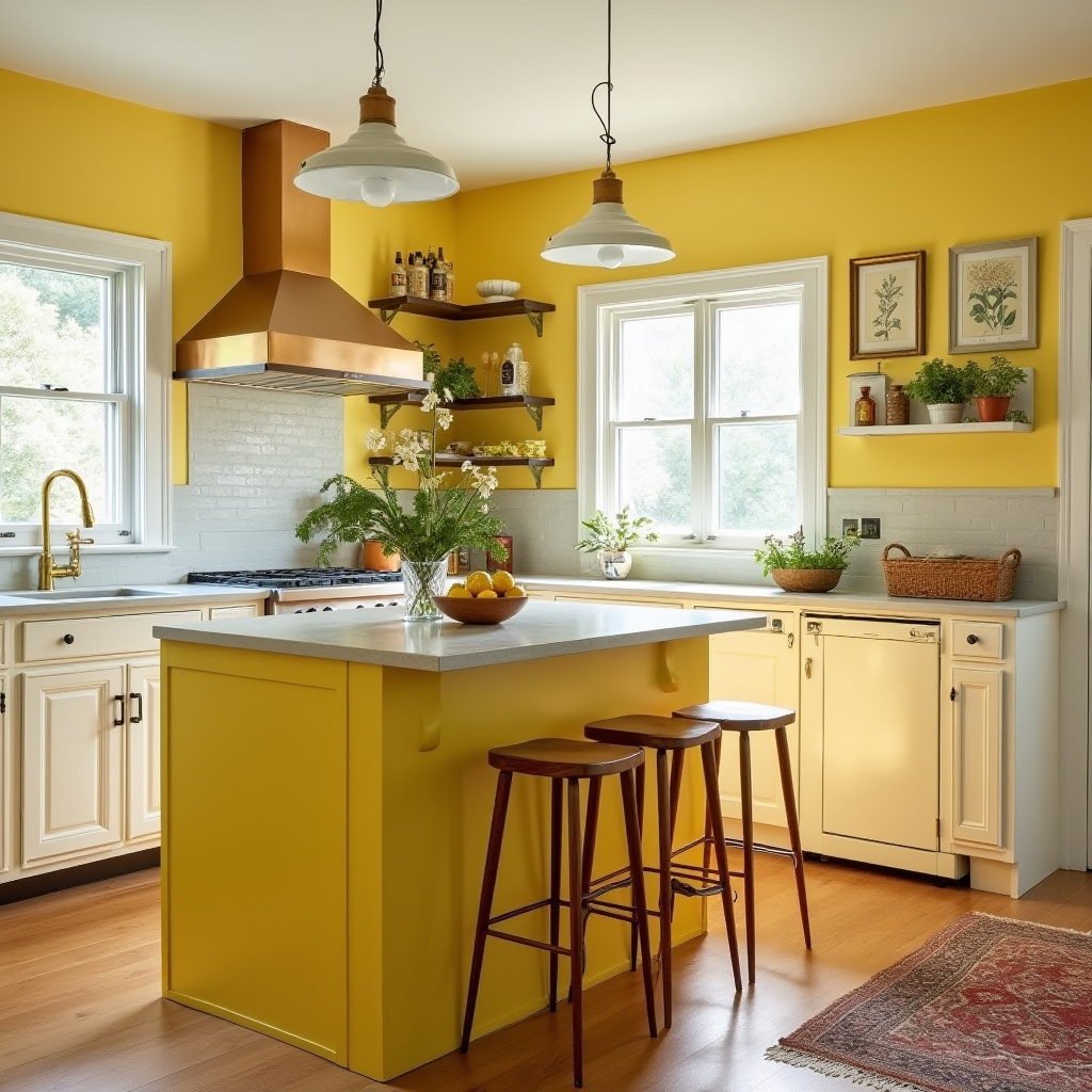 Vintage Yellow Kitchen 17