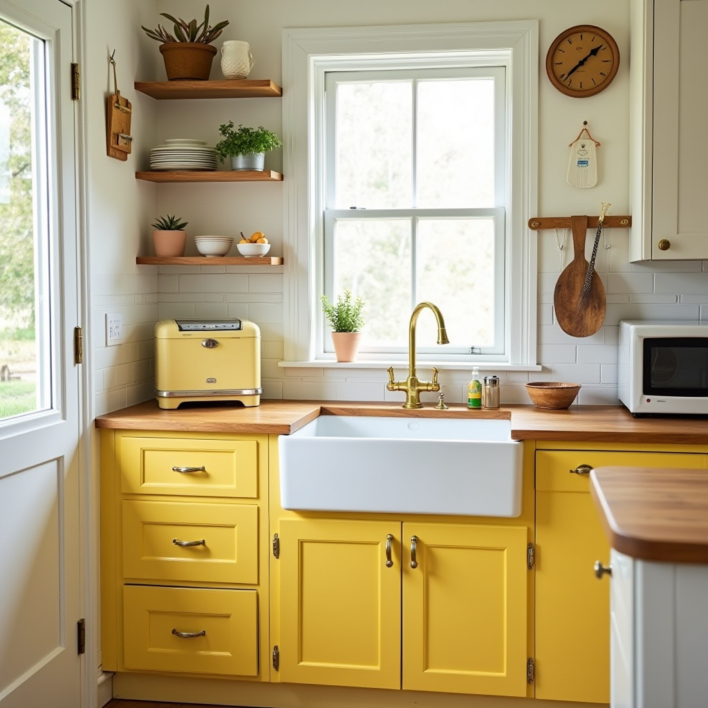 Vintage Yellow Kitchen 2