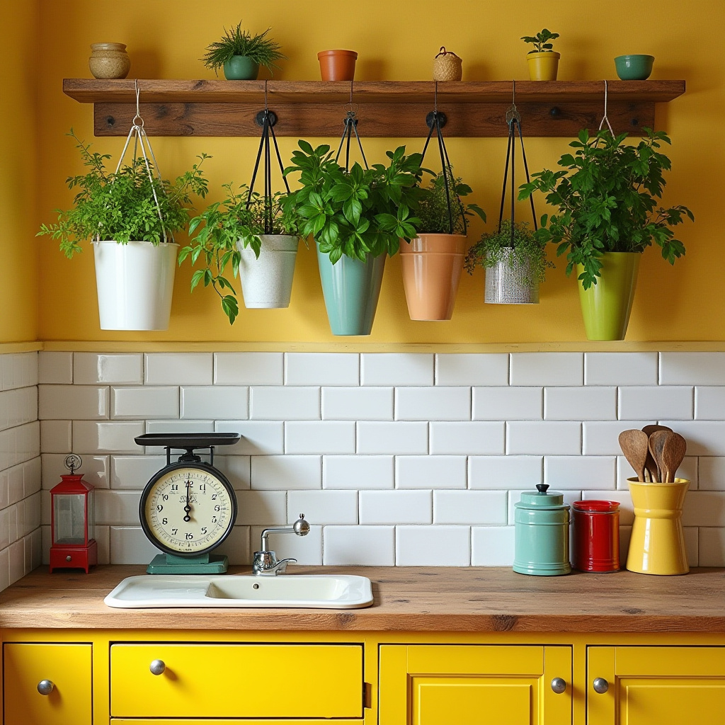 Vintage Yellow Kitchen 20