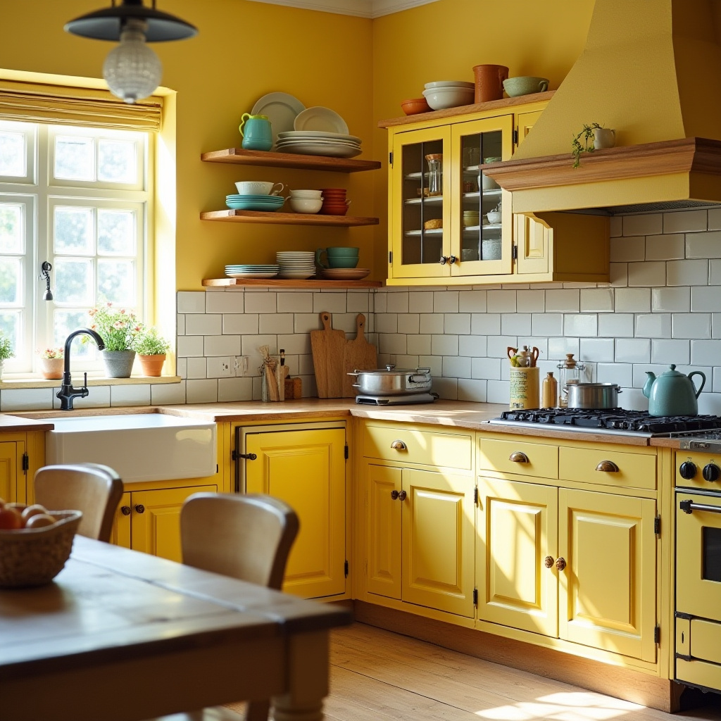 Vintage Yellow Kitchen 27