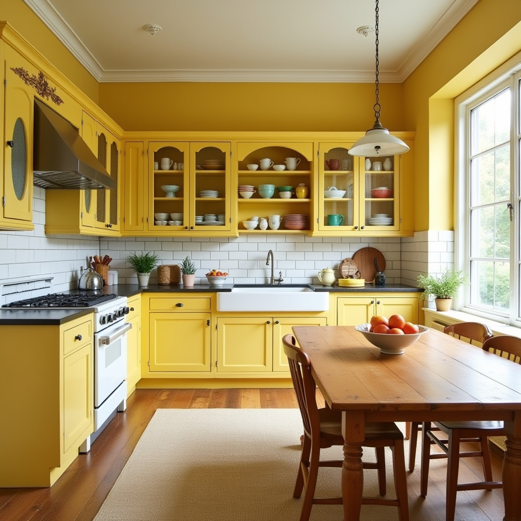 Vintage Yellow Kitchen 28