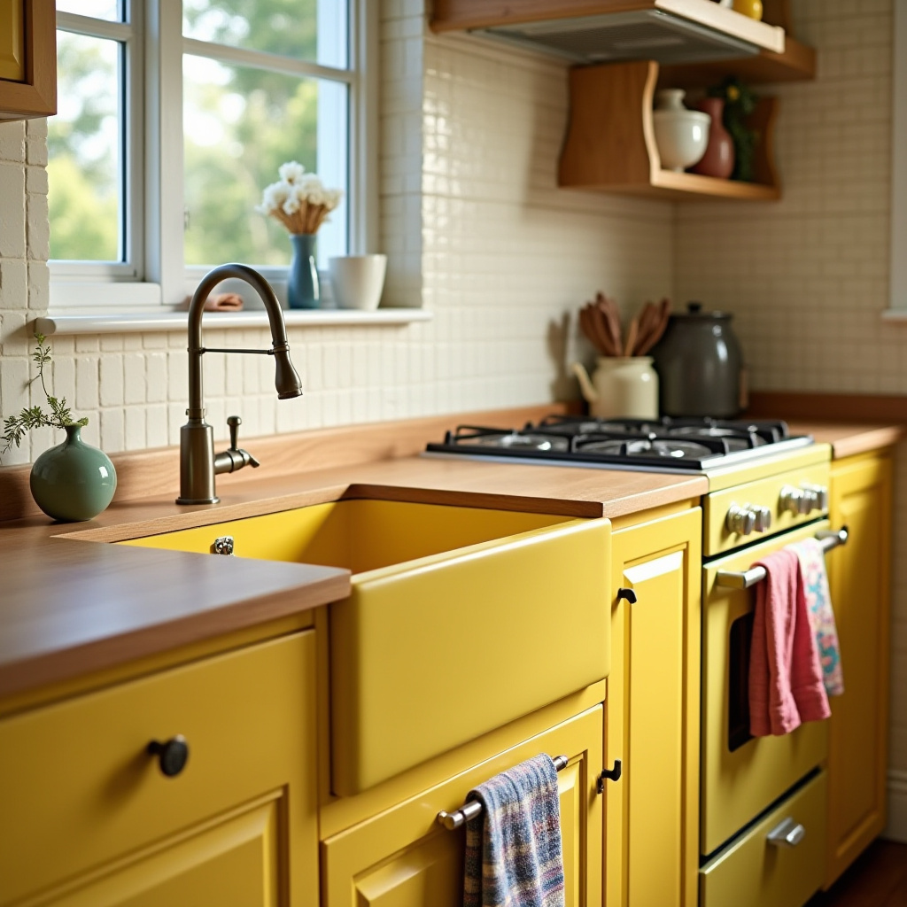 Vintage Yellow Kitchen 31