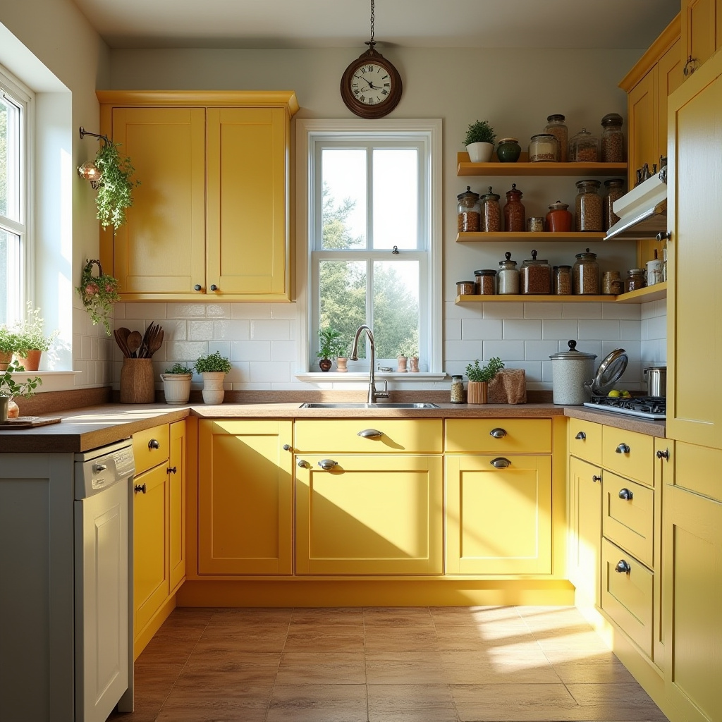 Vintage Yellow Kitchen 33