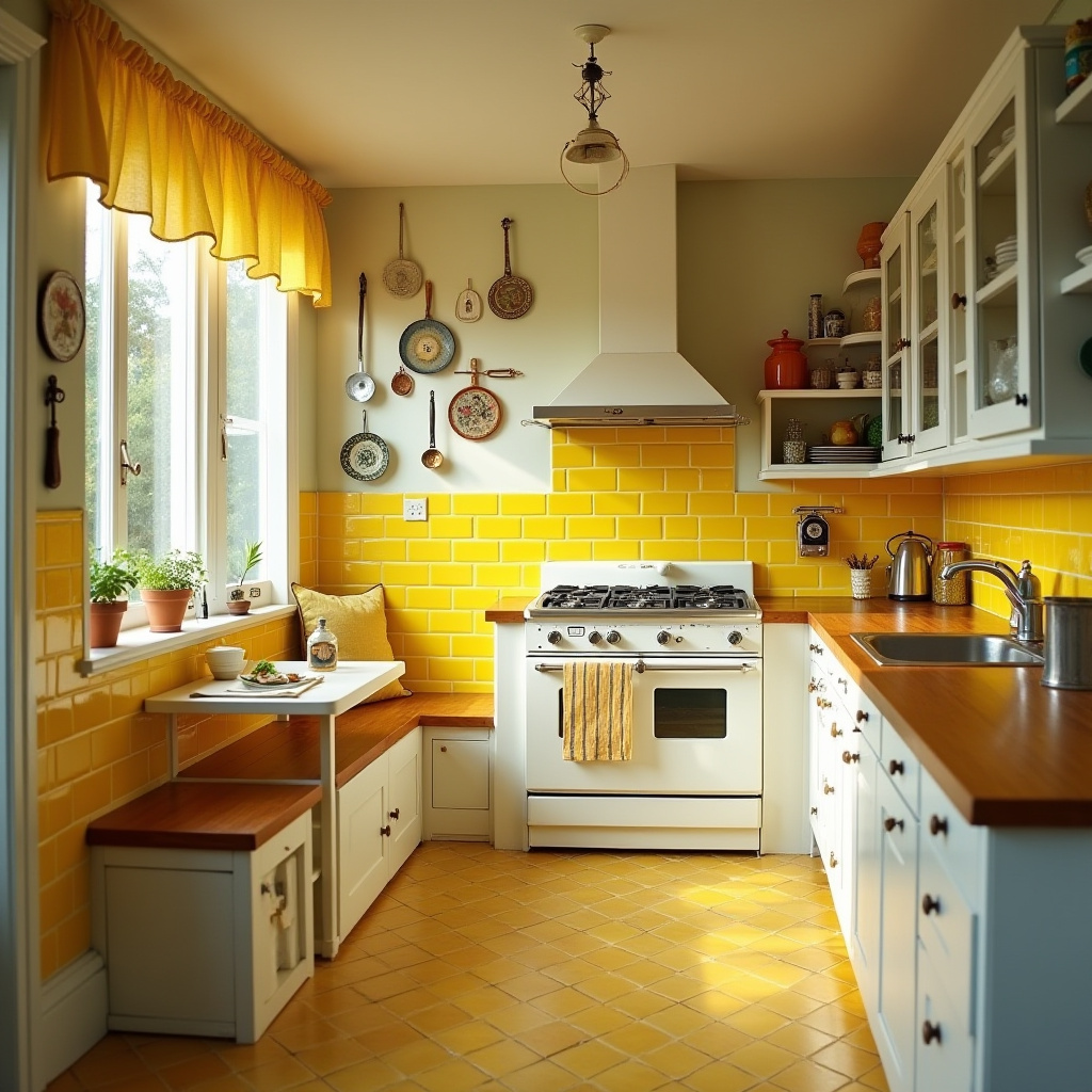 Vintage Yellow Kitchen 36