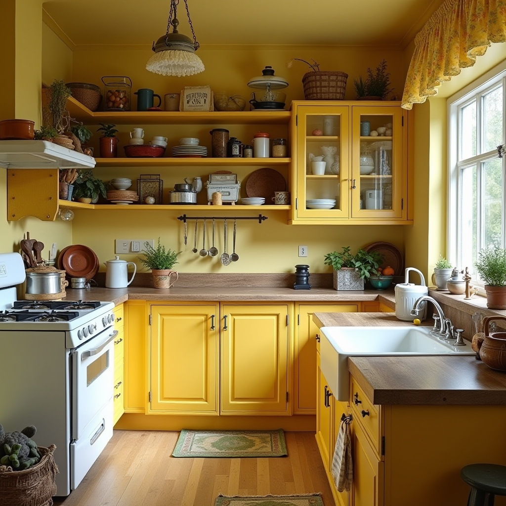 Vintage Yellow Kitchen 40