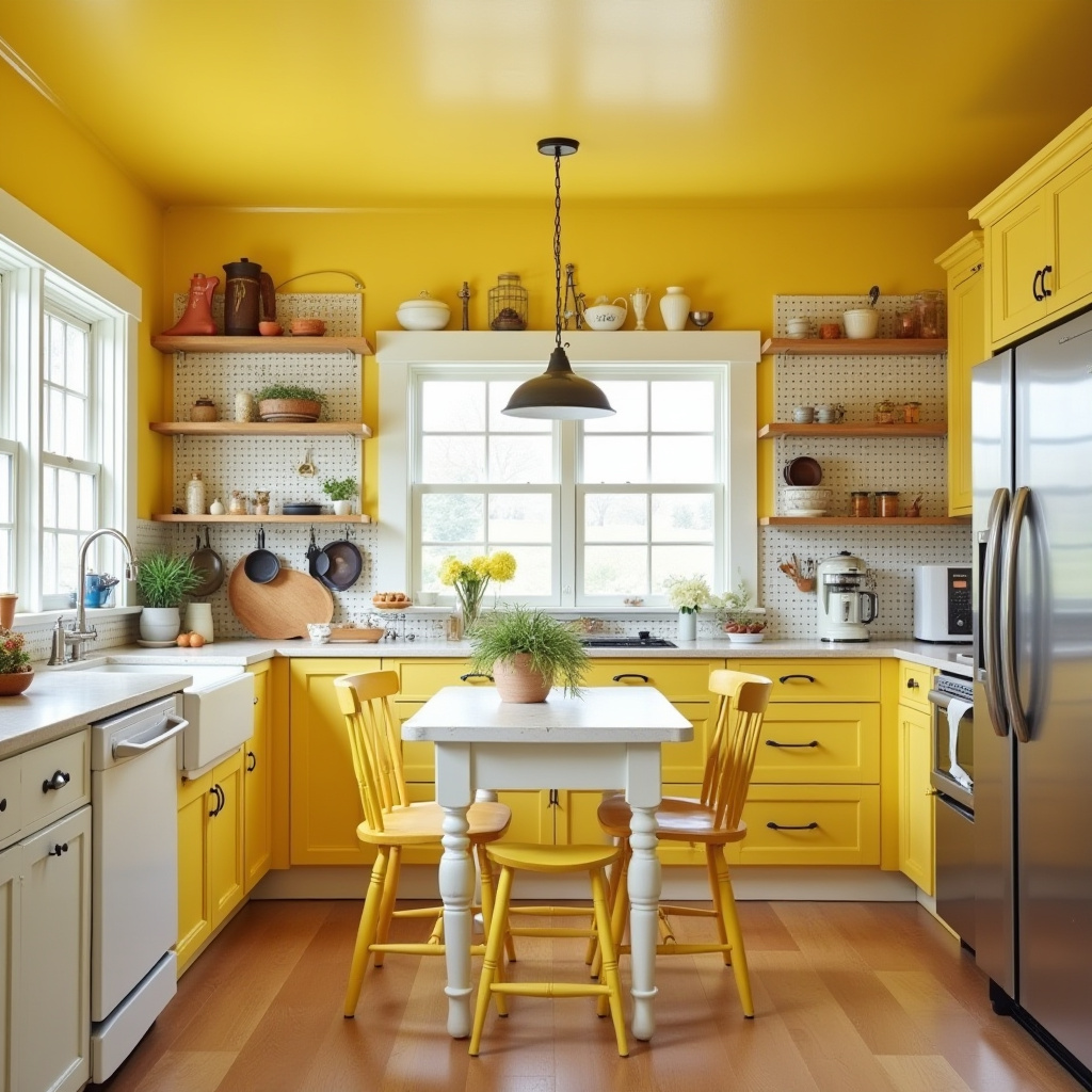 Vintage Yellow Kitchen 5