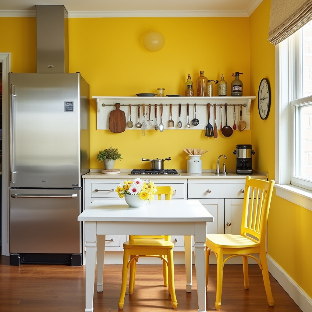 Vintage Yellow Kitchen 6