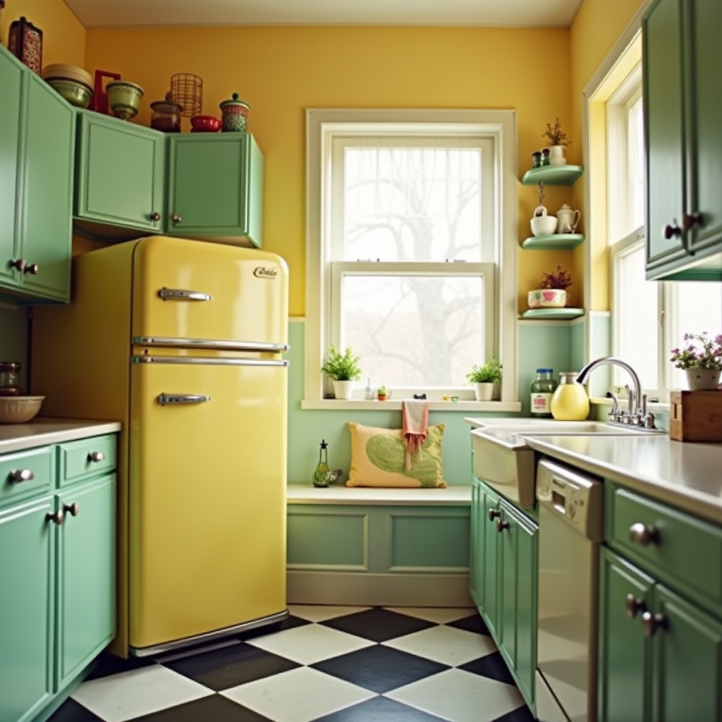 Vintage Yellow Kitchen 8