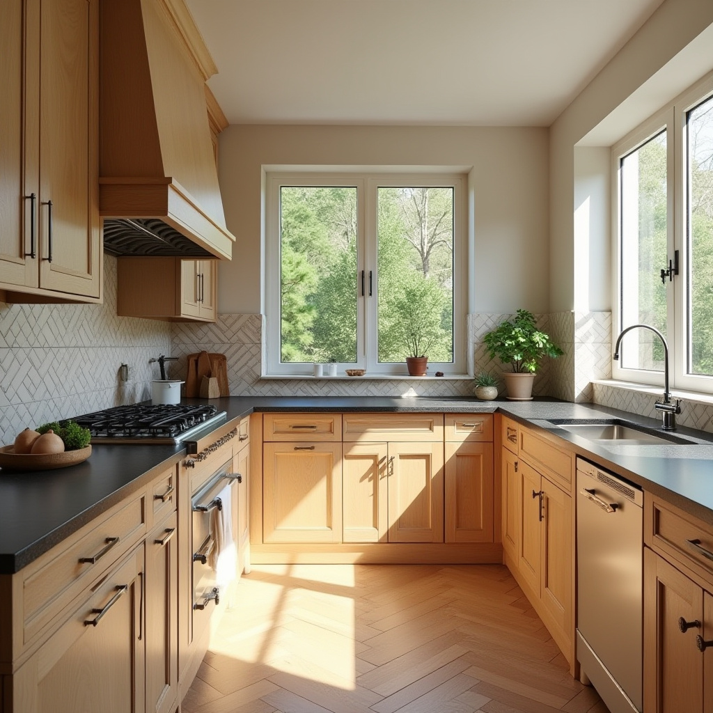 Warm Kitchen Design 34