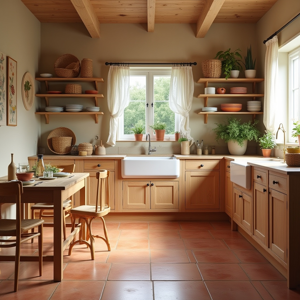 Warm Kitchen Design 6