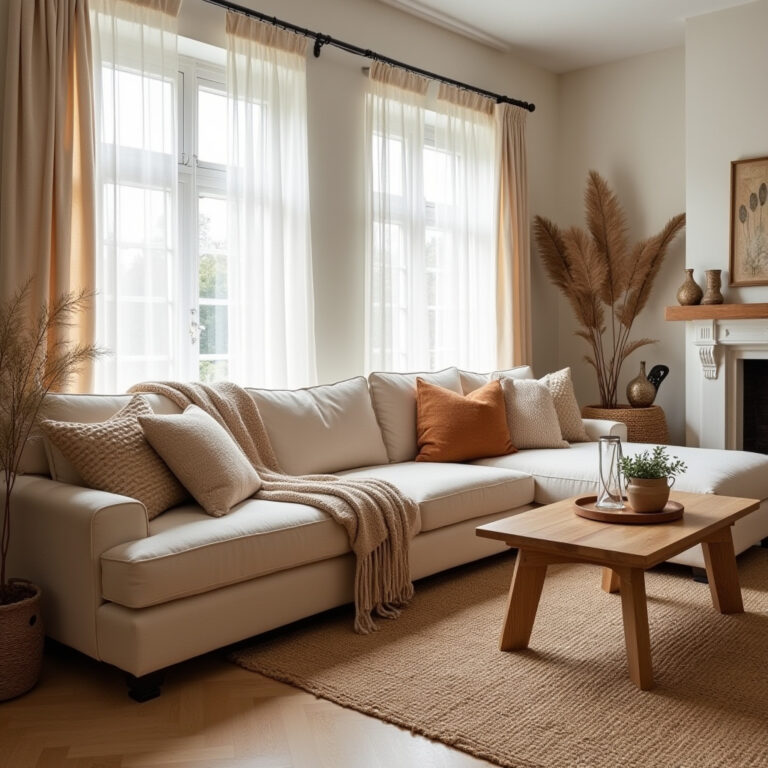 Warm Living Room Decor 1