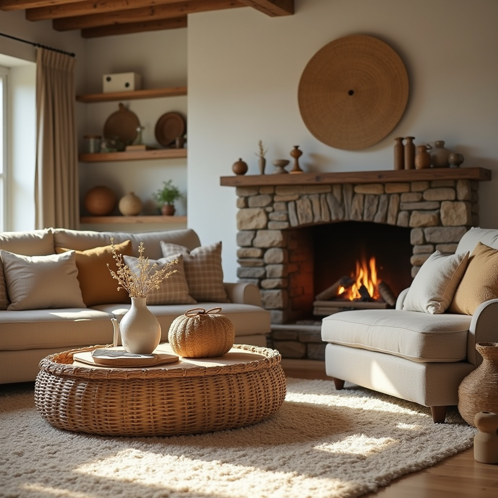Warm Living Room Decor 13