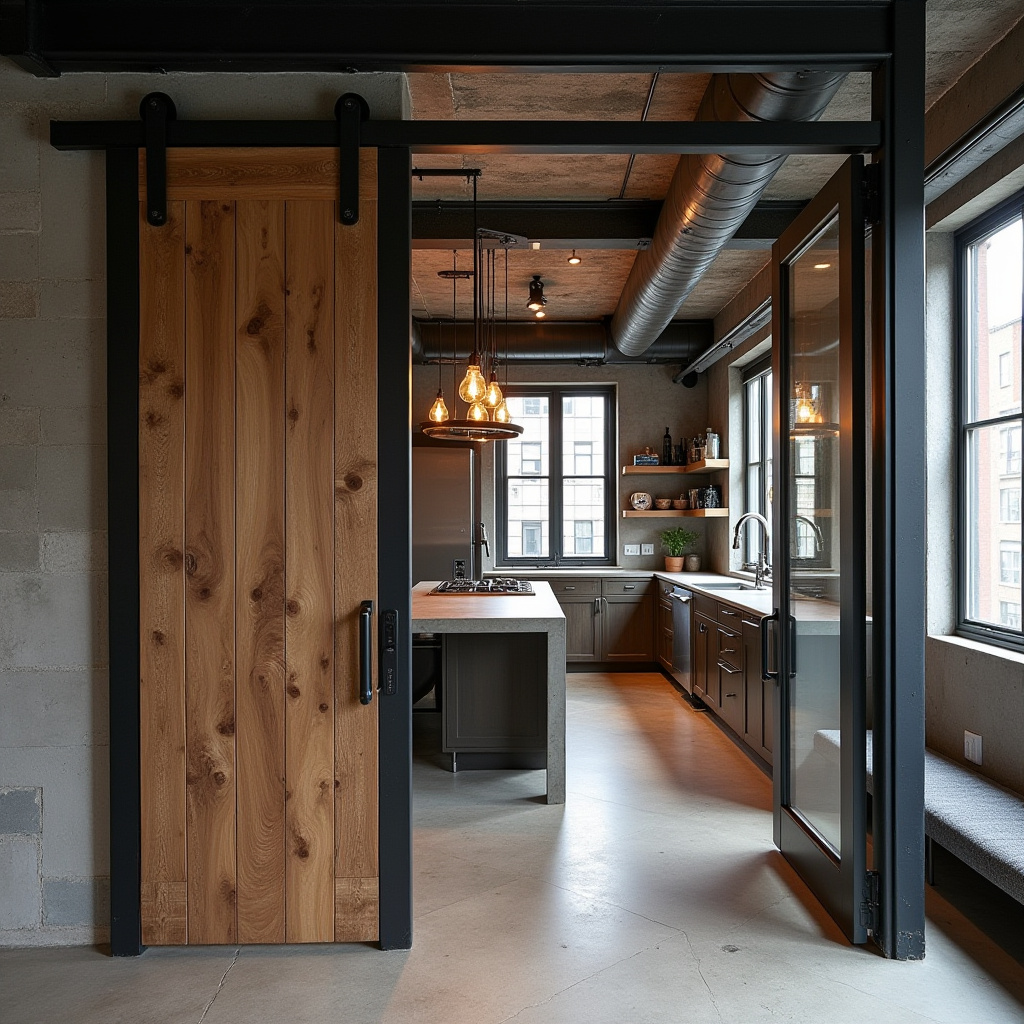 Wooden Glass Door Design 12