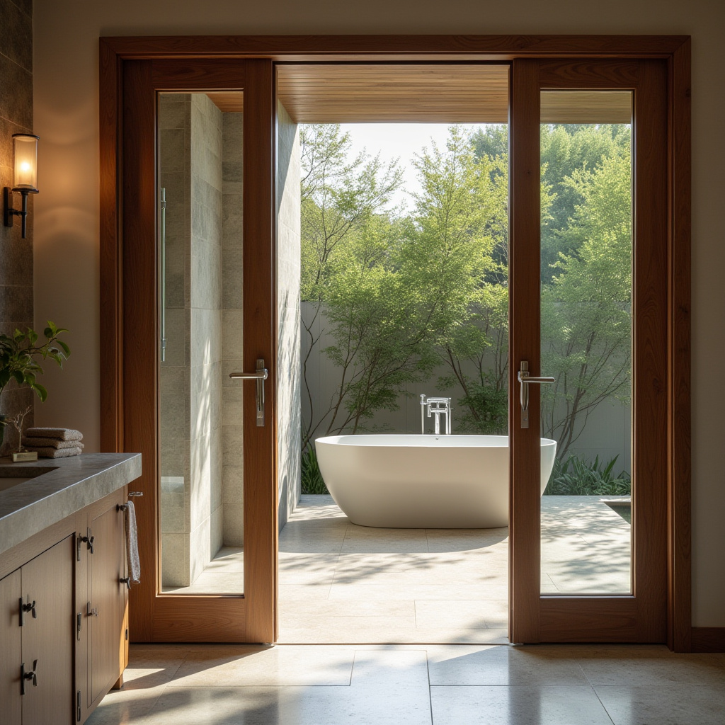 Wooden Glass Door Design 16