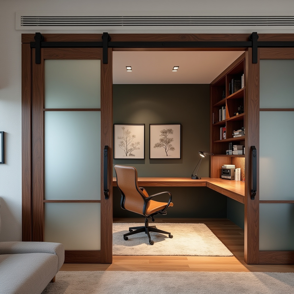 Wooden Glass Door Design 22