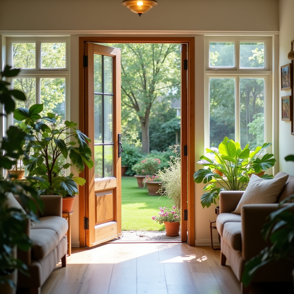 Wooden Glass Door Design 24