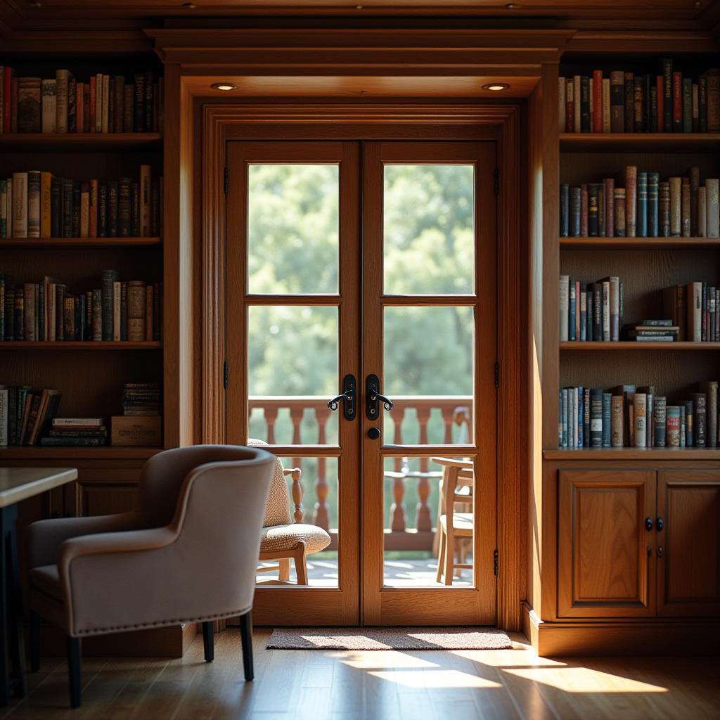 Wooden Glass Door Design 26