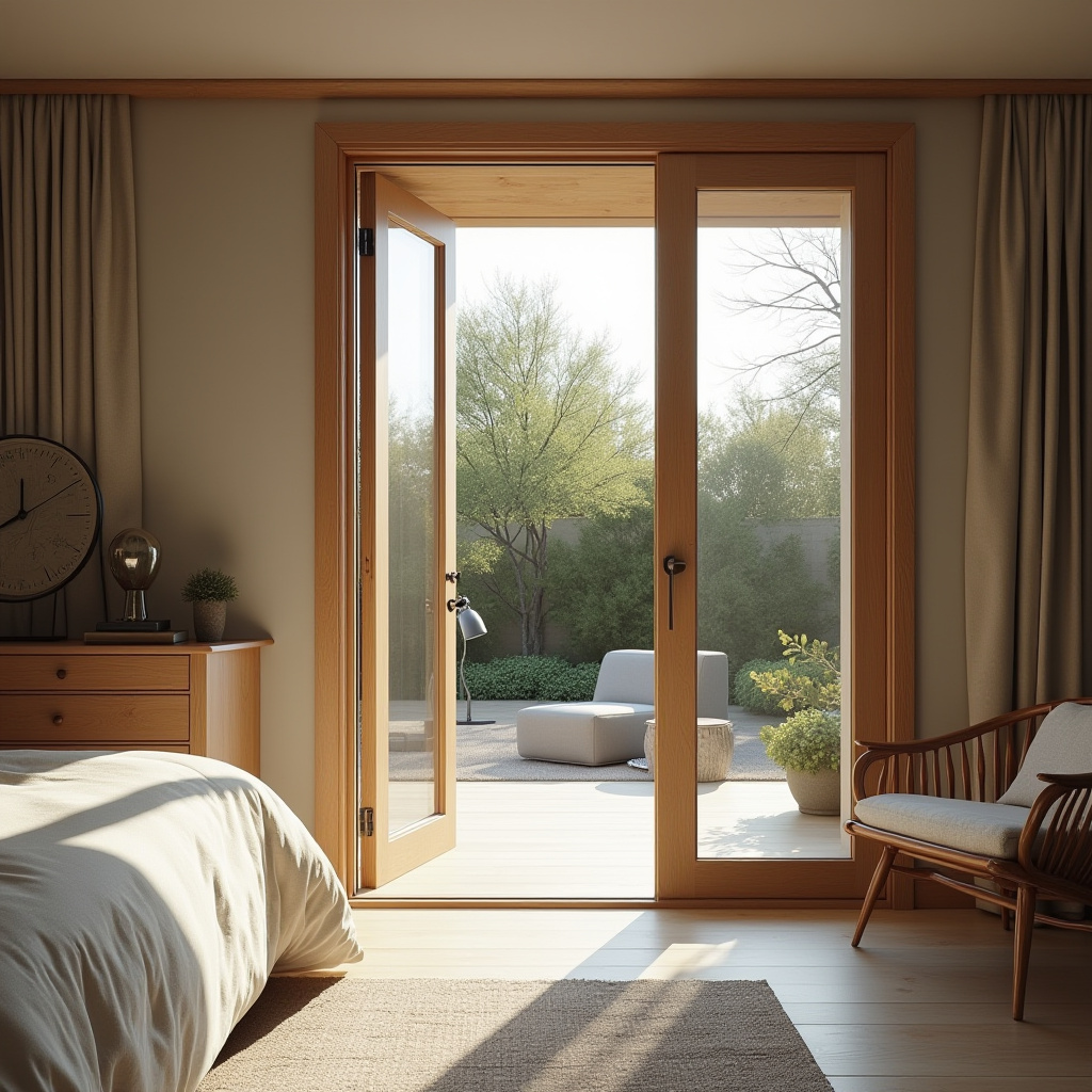 Wooden Glass Door Design 28