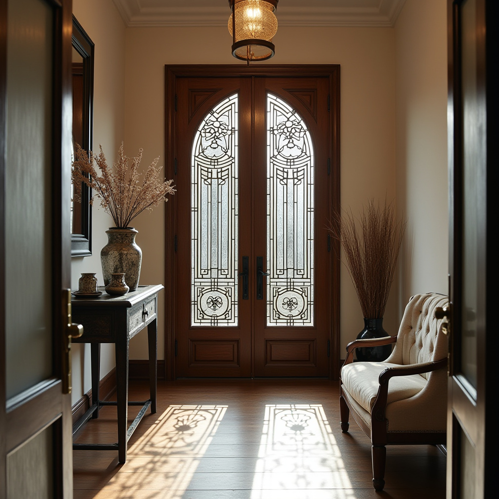 Wooden Glass Door Design 29