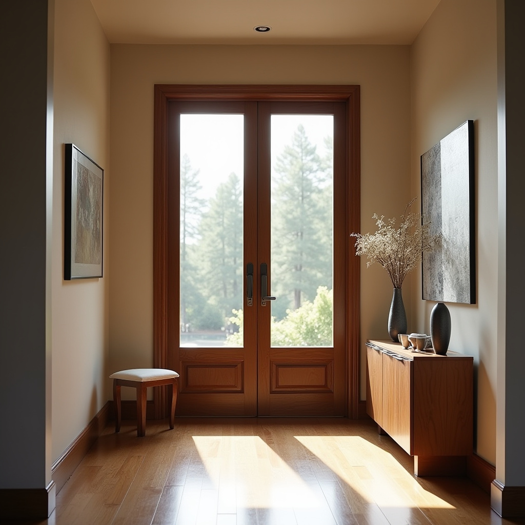 Wooden Glass Door Design 3