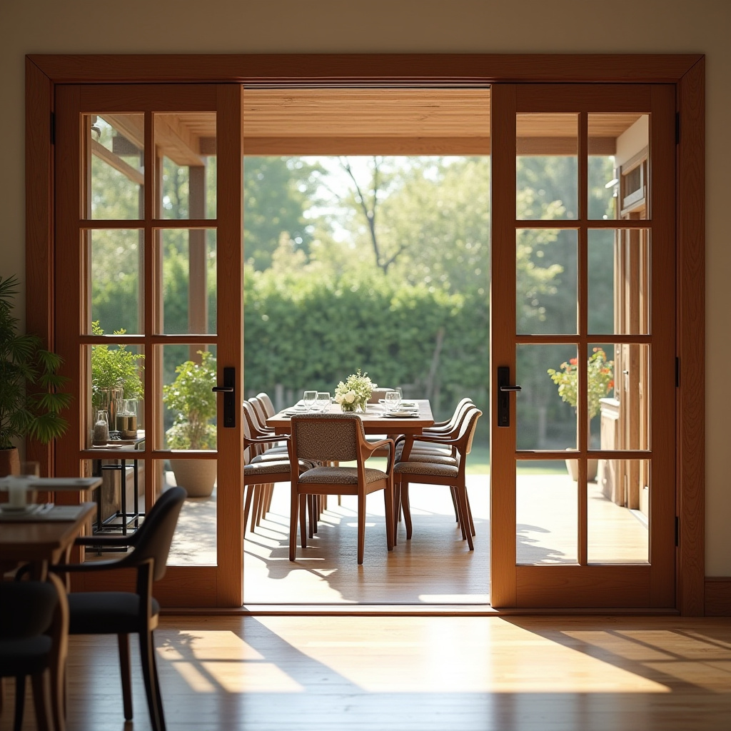 Wooden Glass Door Design 36