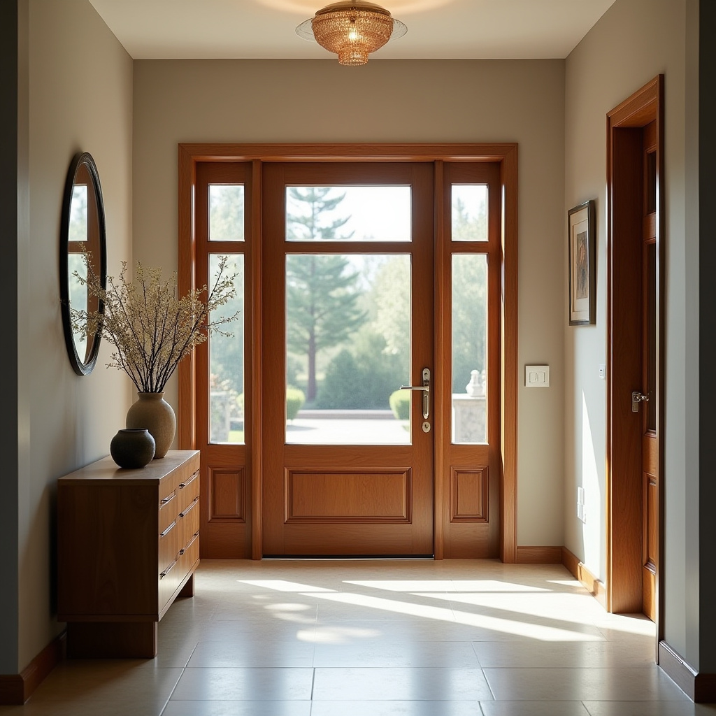 Wooden Glass Door Design 4