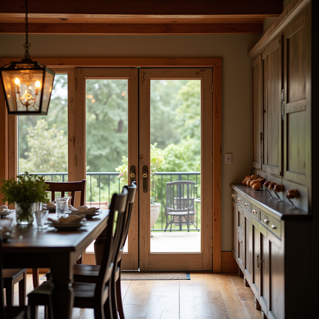 Wooden Glass Door Design 5