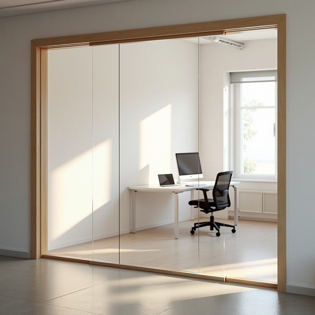 Wooden Glass Door Design 7