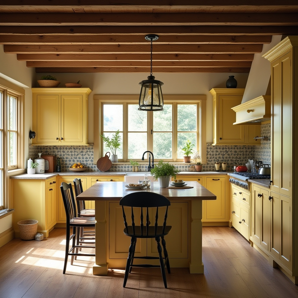 Yellow Kitchen Cabinets 15