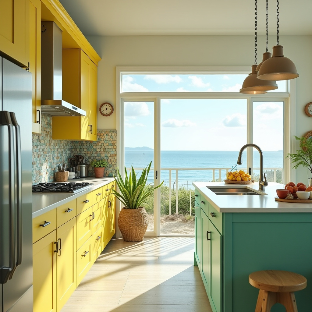 Yellow Kitchen Cabinets 17